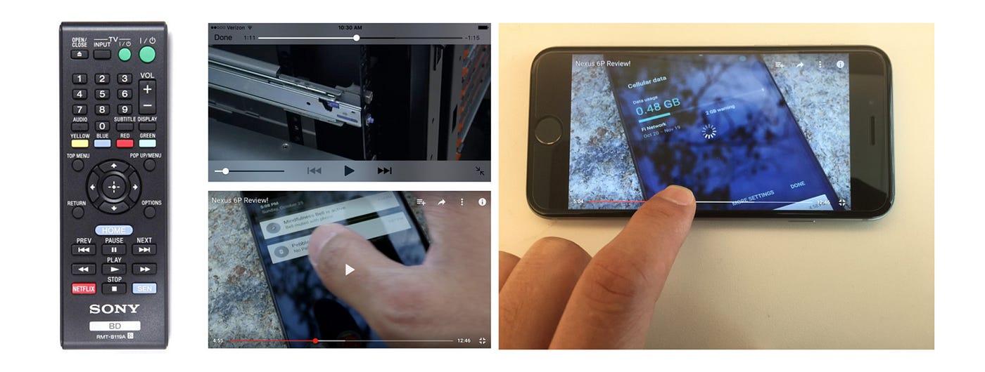 Traditional video controls