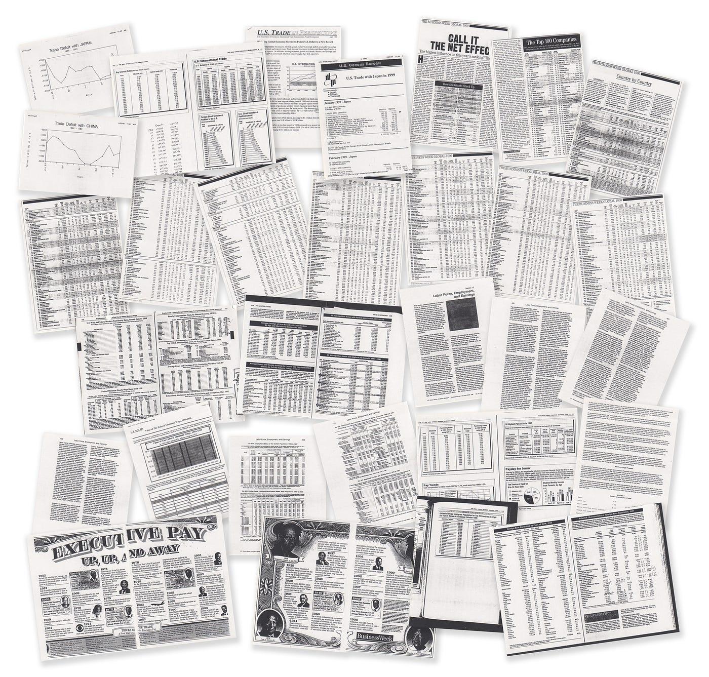 A glimpse of actual statistical data provided by Richard Saul Wurman